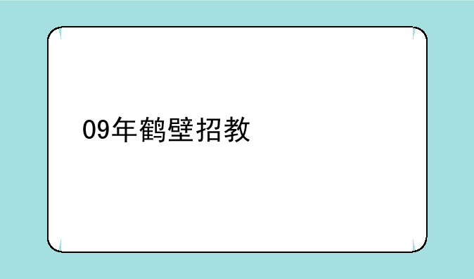 09年鹤壁招教信息