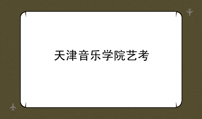 天津音乐学院艺考