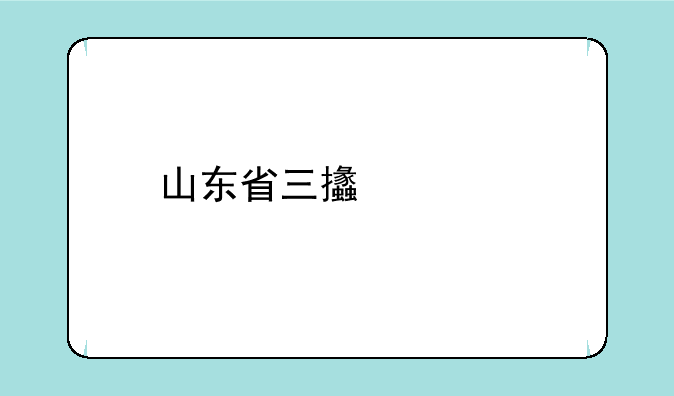 山东省三支一扶