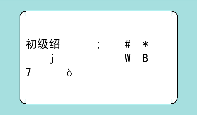 初级经济师报考的考试名称？