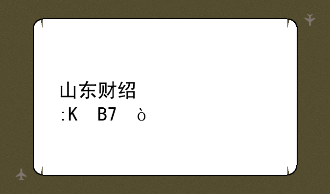 山东财经大学排名？