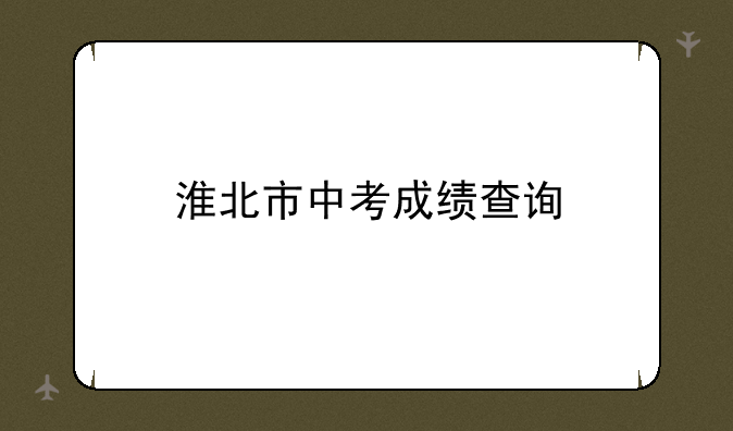 淮北市中考成绩查询