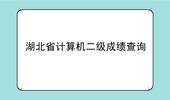 湖北省计算机二级成绩查询