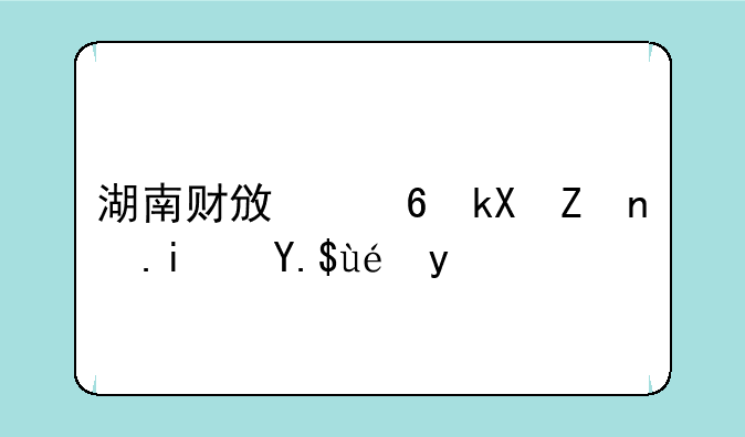 湖南财政经济学院是专科吗