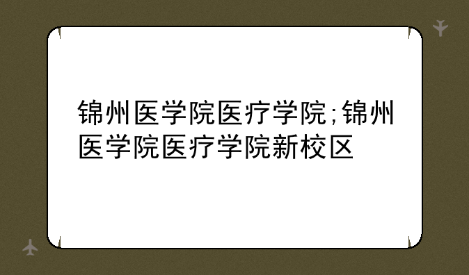 锦州医学院医疗学院;锦州医学院医疗学院新校区